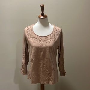 Coldwater Creek embellished long sleeve tee